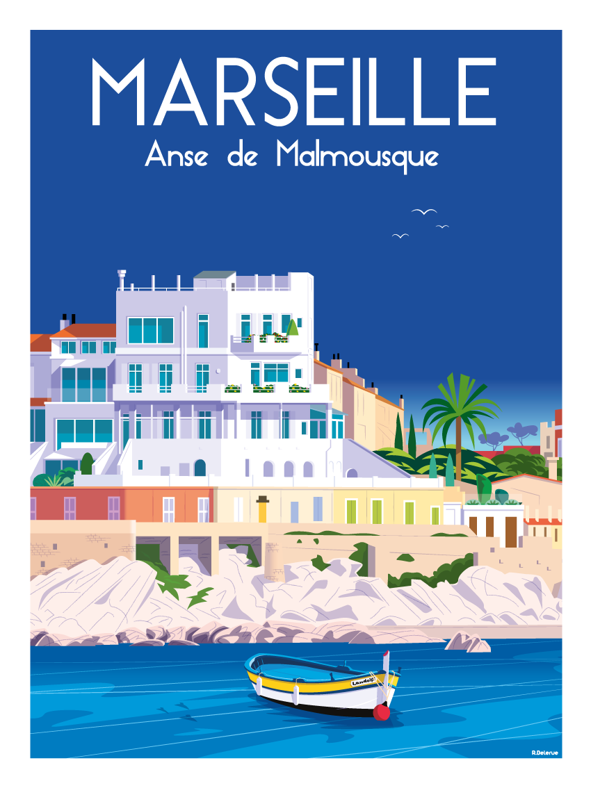 Affiche Marseille - L'Estaque – Maison Landolfi